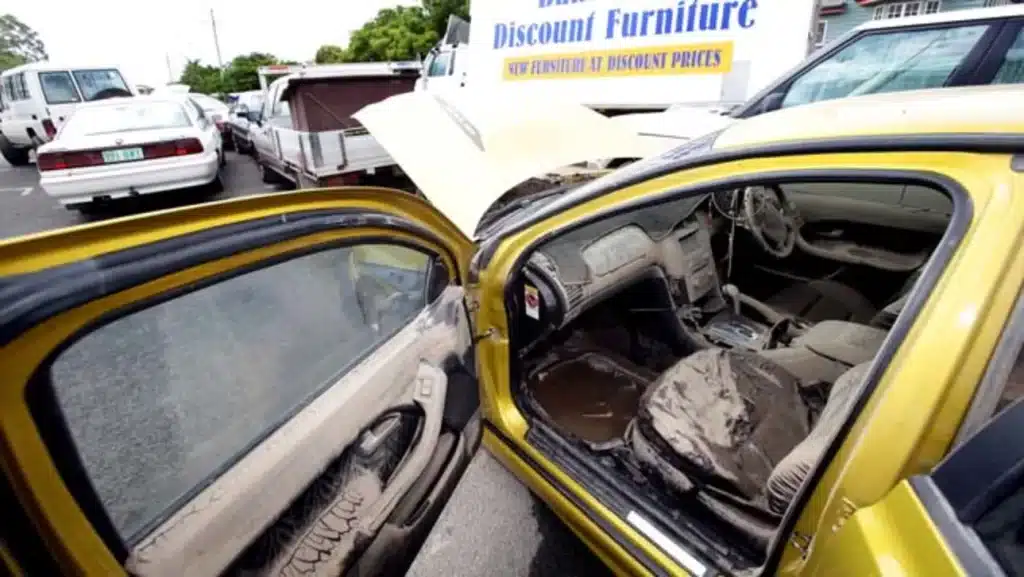 flood damaged car
